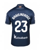 Real Sociedad Brais Mendez #23 Venkovní Dres 2023-24 Krátký Rukáv